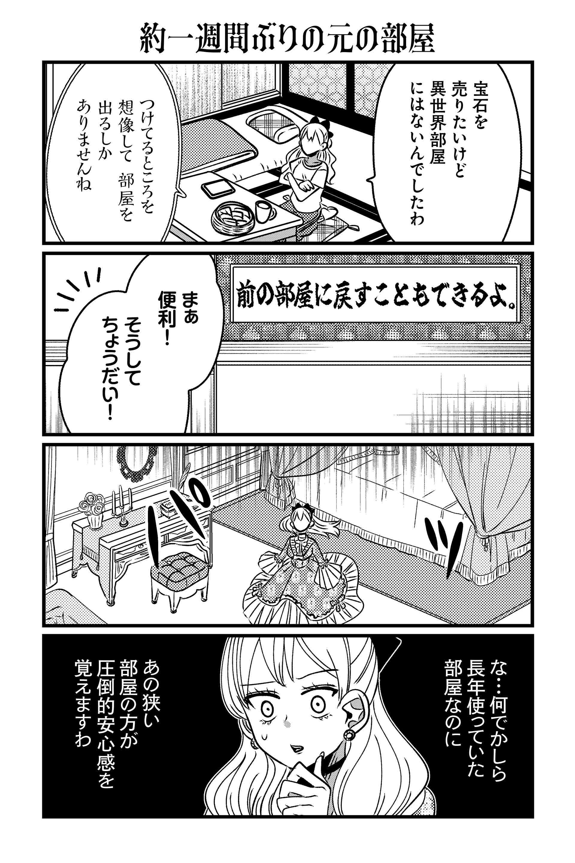 約一週間ぶりの元の部屋